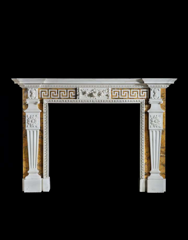 A George II convent sienna marble chimneypiece